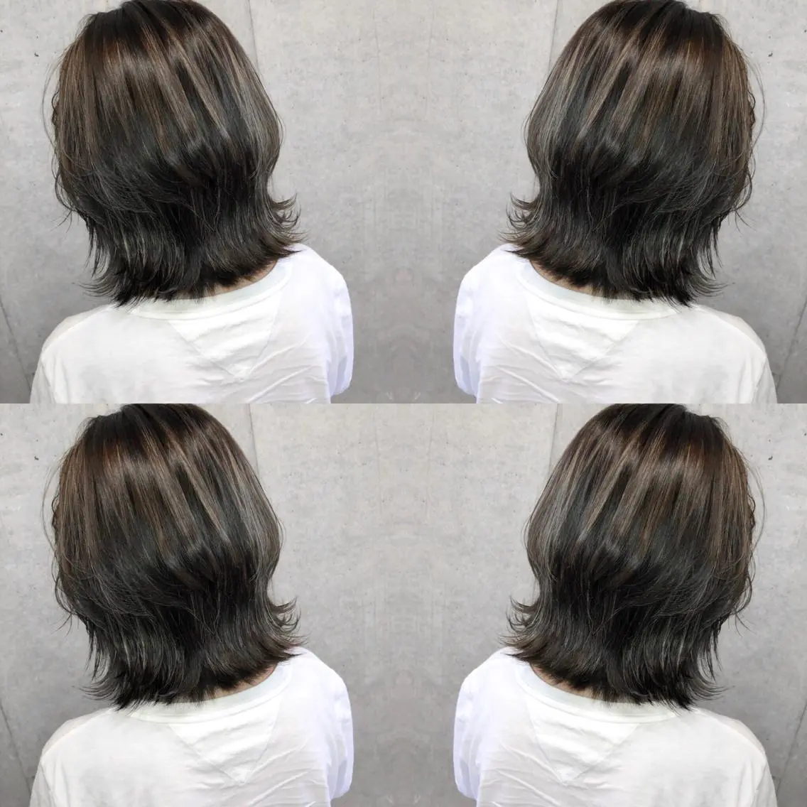 ミディアム カラー ヘアアレンジ ハイライトカラー ハイライト レイヤーカット ハイライト/髪質改善 ans/黒木 和大のヘアスタイル