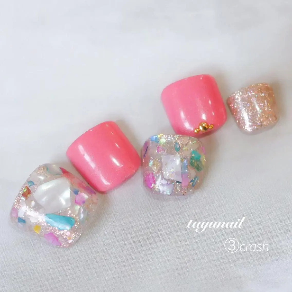 ネイル アートネイル ブルー フットネイル ジェルネイル ワンカラーネイル フットネイル ネイルサロン 【たゆnail】のネイルデザイン