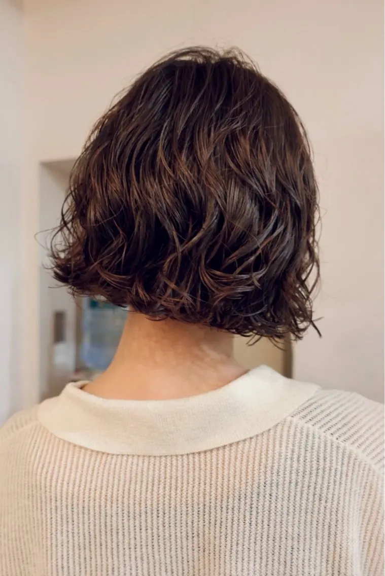 ショート パーマ ボブ カット パーマ ヒカル/ミディアム パーマ/ロングパーマのヘアスタイル