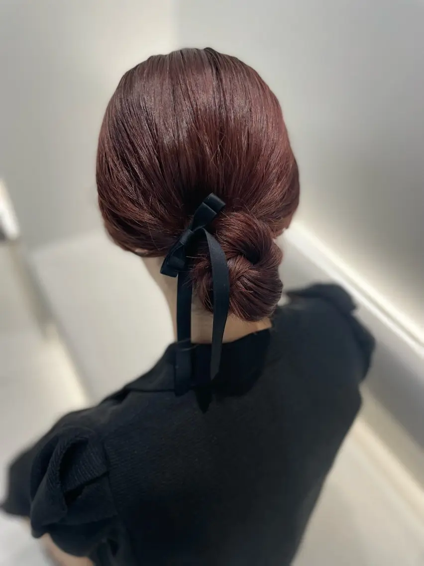 ヘアアレンジ 結婚式・ブライダル ヘアセット ヘアセット🎀耳つぼ 👂💎MONAMIのヘアスタイル
