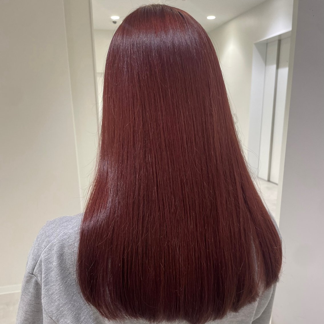 ロング カラー ブリーチ ダブルカラー ブリーチなしカラー ピンクカラー ヘアカラー トリートメント 🎟ブリーチなし/艶 /暖色🎀くるみのヘアスタイル