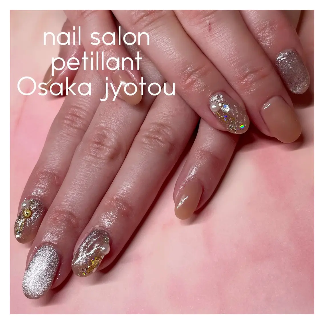 ネイル キラキラネイル シンプルネイル nail salon petillantのネイルデザイン