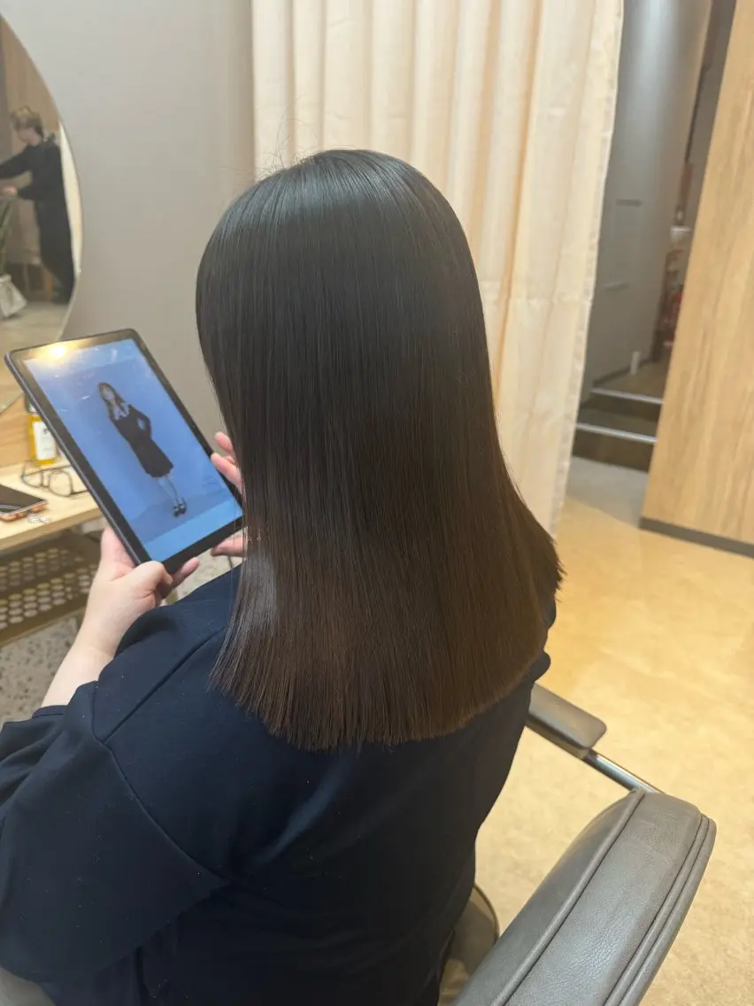 新規限定‼️カット➕カラー➕ケアプロ超音波髪質改善トリートメント✂️の写真