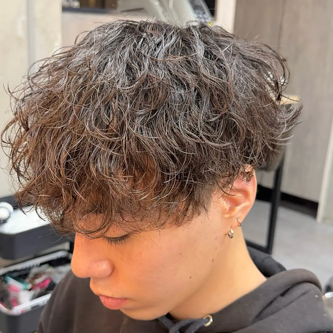 ショート パーマ メンズ メンズパーマ 波巻きパーマ カット パーマ トリートメント ヘアセット お悩み×垢抜け特化 KAYA/渋谷のヘアスタイル