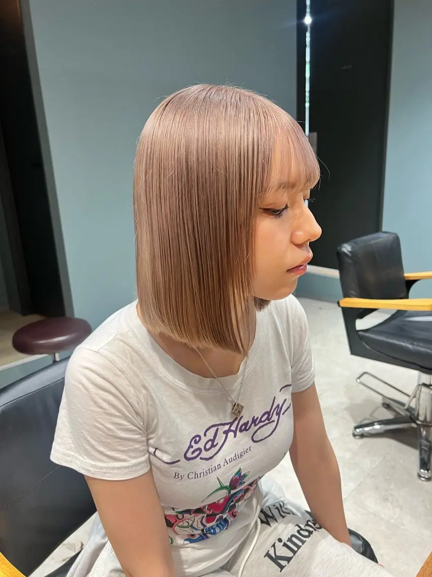 カラー ブリーチ カット ヘアカラー トリートメント 🎀夏秋/レイヤー/ 透明感カラー🎀のヘアスタイル