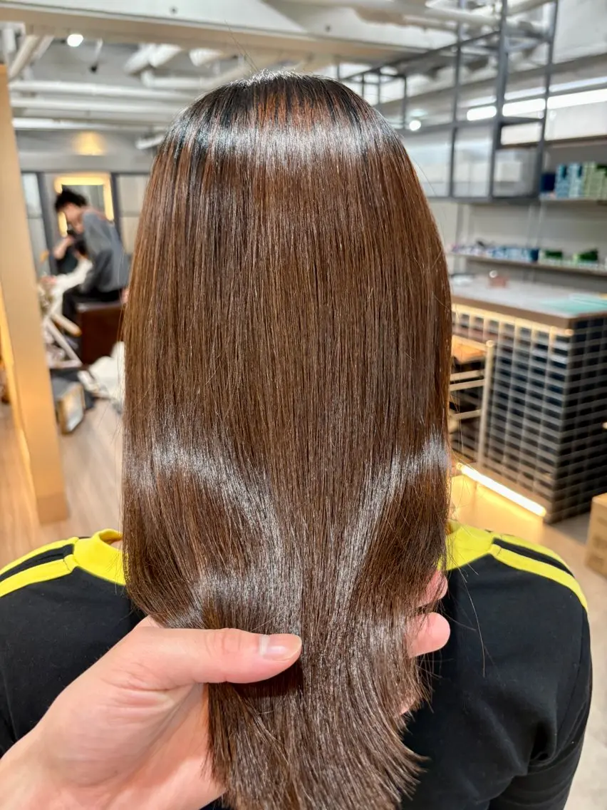セミロング 縮毛矯正 トリートメント 縮毛矯正 💎艶髪／美髪特化 世麗💎のヘアスタイル