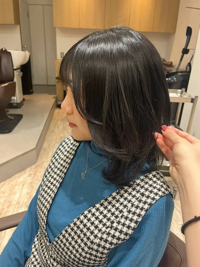 ミディアム レイヤーカット 似合わせカット 小顔似合わせカット/ レイヤー/mai‪のヘアスタイル