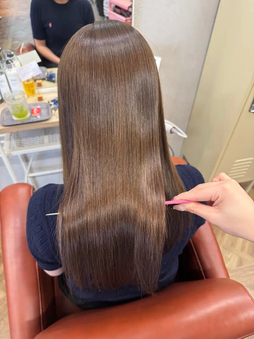 【ミニモ平日限定❗️通常価格から5000円引き❗️】🧡ブリーチなしWケアカラー🧡+トリートメントの写真