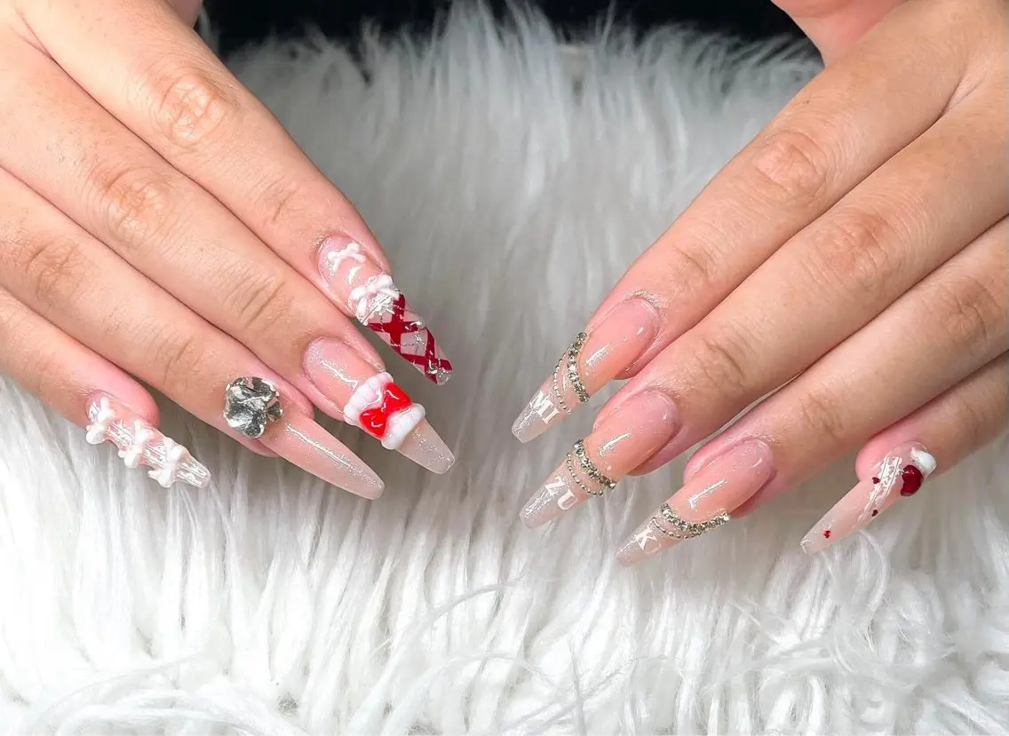 ネイル 長さ出し グラデーション 卒業式 キラキラネイル マグネットネイル ハンドネイル Lee Nailsのネイルデザイン