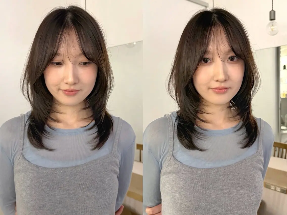 ミディアム カラー -みつま はるな-のヘアスタイル