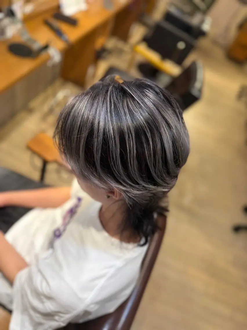 ミディアム メンズ カット ヘアカラー メンズ特化/代々木 上原🌳目黒マヤのヘアスタイル