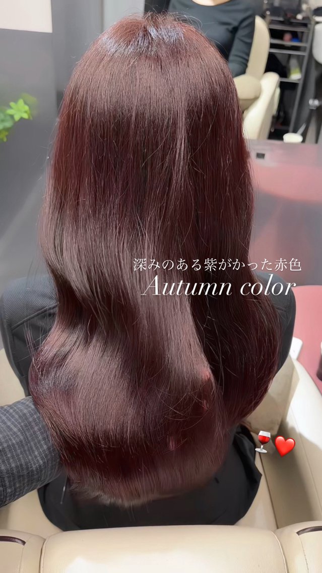 セミロング カラー ブリーチ ボルドーカラー ブリーチなしカラー レイヤーカット カット ヘアカラー トリートメント SHOTA/ピンク/ ラベンダー/ブラウンのヘアスタイル