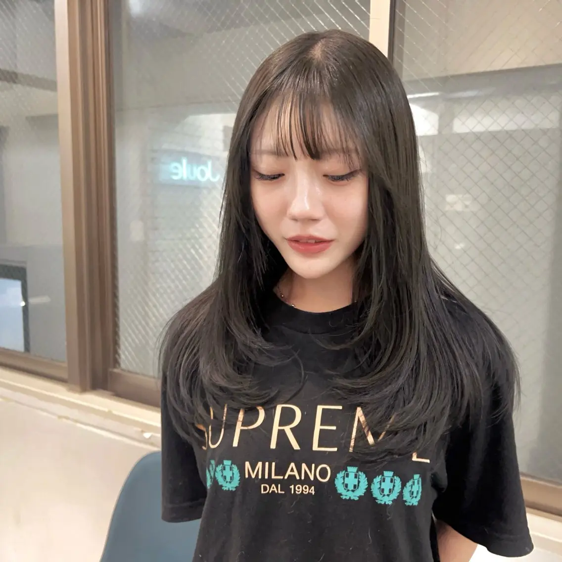 セミロング カラー ✂韓国レイヤー 🦋みやび🪽のヘアスタイル