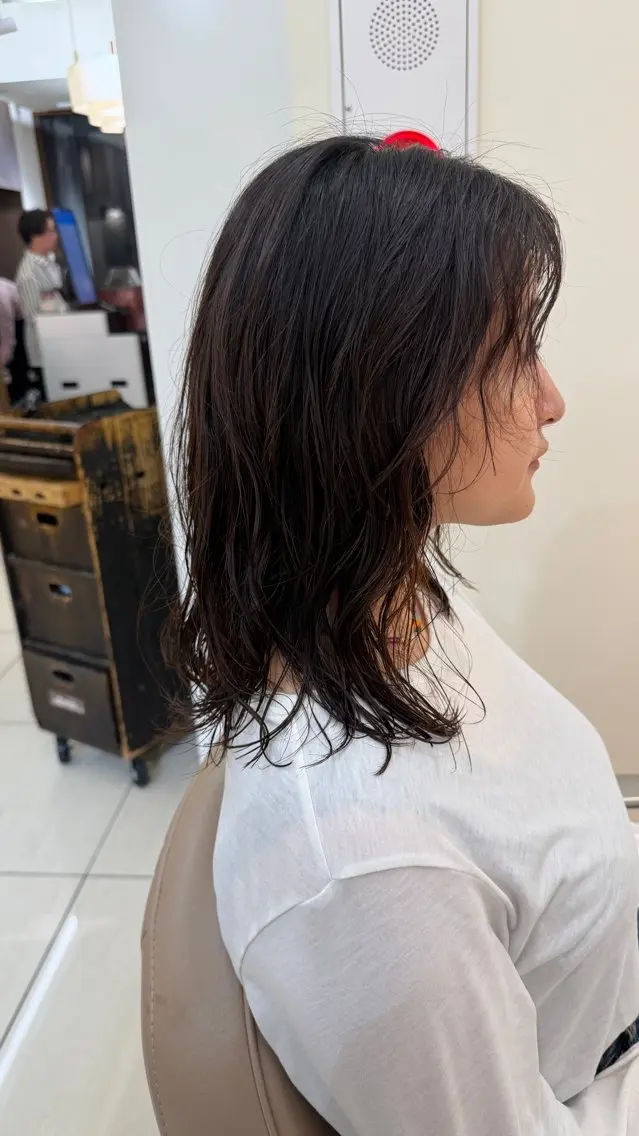 ミディアム ミディアムパーマ カット パーマ 💗MIZUNO MAHO💗のヘアスタイル