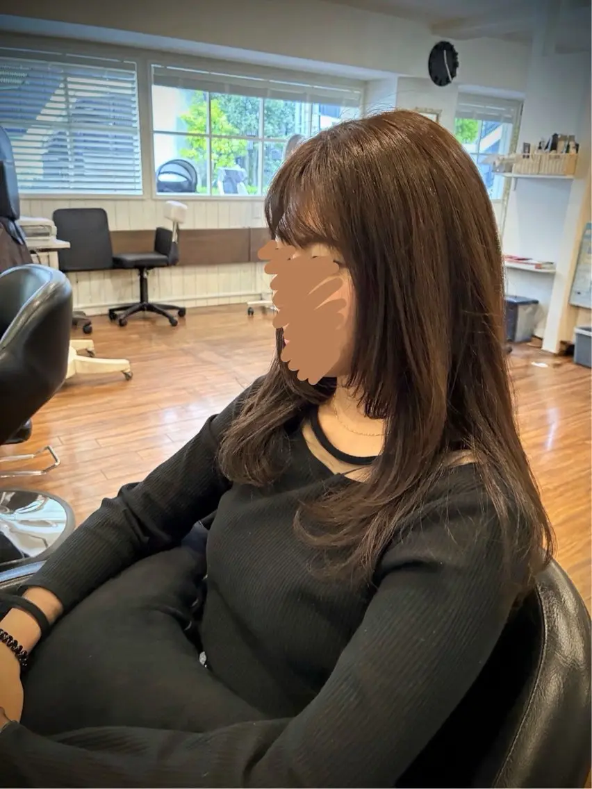 ロング レイヤーカット 馬場 麻奈美のヘアスタイル