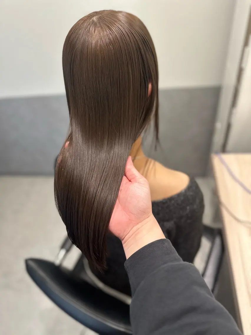 セミロング カラー ヘアアレンジ ヘアカラー トリートメント ヘアセット ダブルカラー｜ なおき｜池袋美容師のヘアスタイル