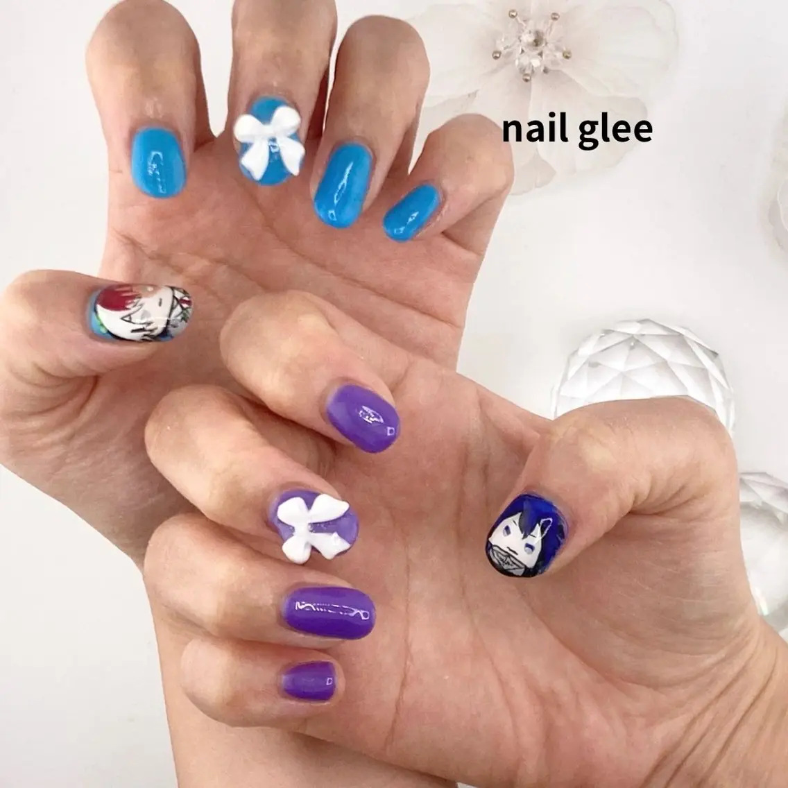ミディアム ハンドネイル RISA nail gleeのネイルデザイン