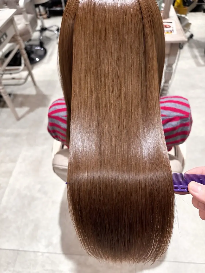 ロング カラー ブラウンカラー 透明感カラー 髪質改善 トリートメント カット ヘアカラー 髪質改善／透明感 🫧うらののヘアスタイル