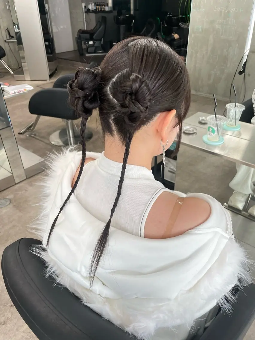ヘアアレンジ ヘアセット 速水 ゆきののヘアスタイル