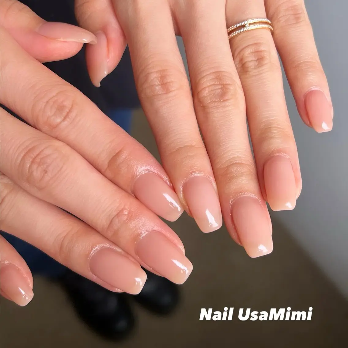 ネイル アートネイル ジェルネイル パラジェル ピンク ハンドネイル 本町ネイルNail UsaMimiのネイルデザイン