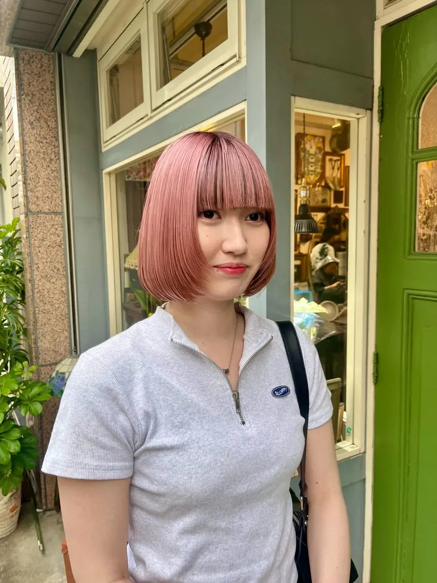 ショート ボブ 顔周りカット レイヤーカット トレンドパーマ☝️ 🌱ショート/緒方椋のヘアスタイル