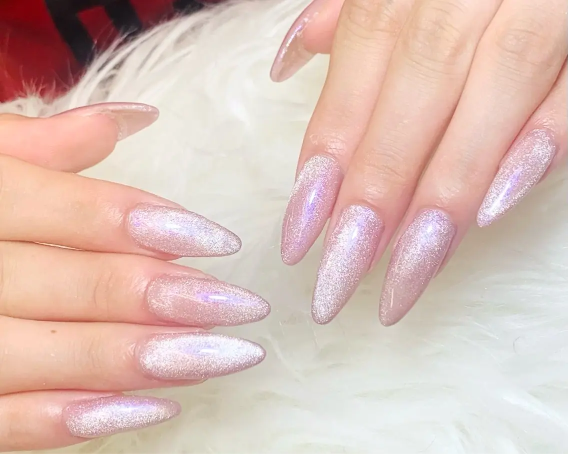 ネイル チークネイル 長さ出し フラッシュネイル フレンチネイル グラデーション ハンドネイル AN NAIL SALONのネイルデザイン