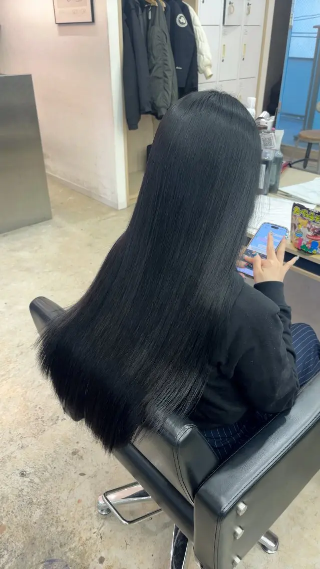 ロング カラー カット ヘアカラー 縮毛矯正 トリートメント 🪽髪質改善縮毛矯正 🤍MIU🤍のヘアスタイル
