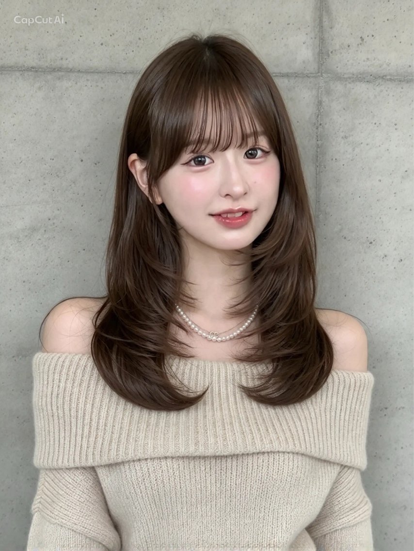 セミロング 神戸/karina /レイヤー/顔まわりのヘアスタイル