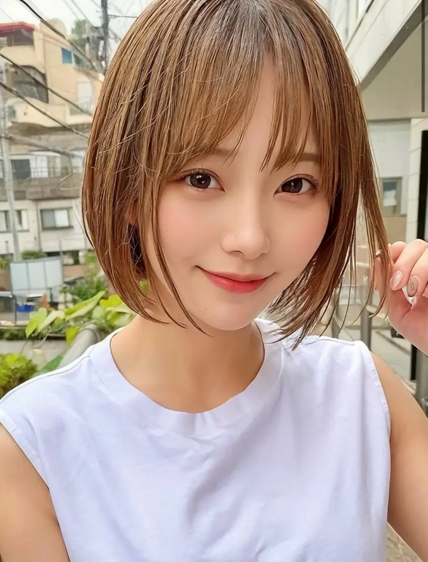 ショート ワンレンボブ ショートボブ アッシュ ボブ くびれヘア 🎴イトウユウ🎴 ボブ特化美容師のヘアスタイル