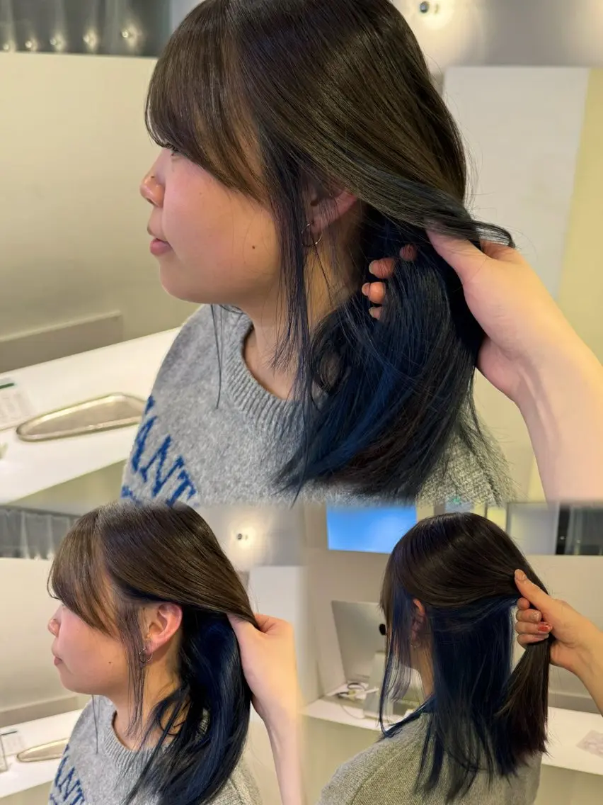 ミディアム カラー ヘアカラー 【YARD.】橋本 稀乃のヘアスタイル