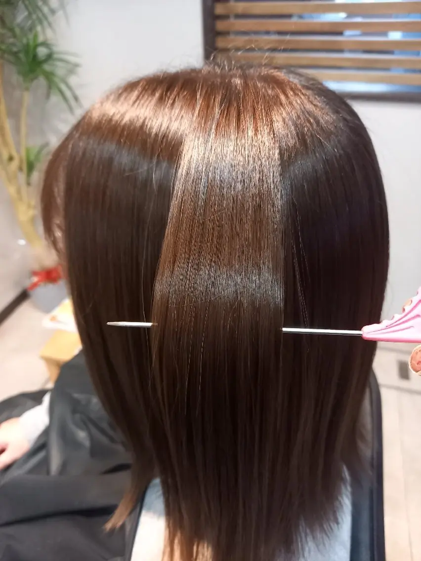 ⭐今話題の⭐髪質改善トリートメントカラー。カラーと一緒にできる時短メニューの写真