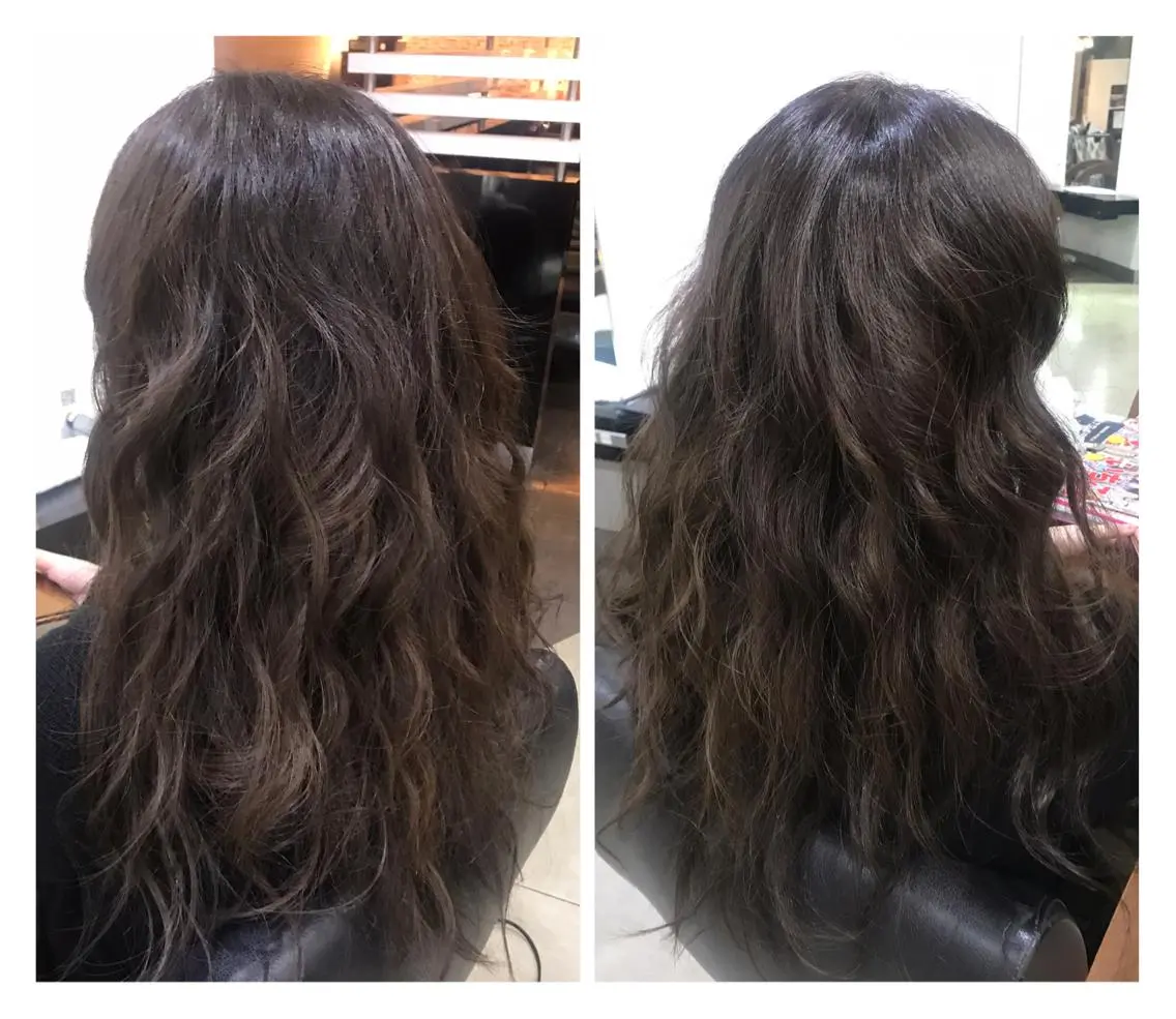 ロング カラー ヘアアレンジ ブルーカラー ブルージュ 烏山 達也のヘアスタイル
