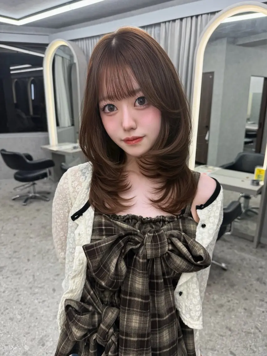 ミディアム カラー ヘアアレンジ ブラウンカラー 透明感カラー レイヤーカット ワンホンレイヤー ワンホンヘア🖤 /miyuのヘアスタイル