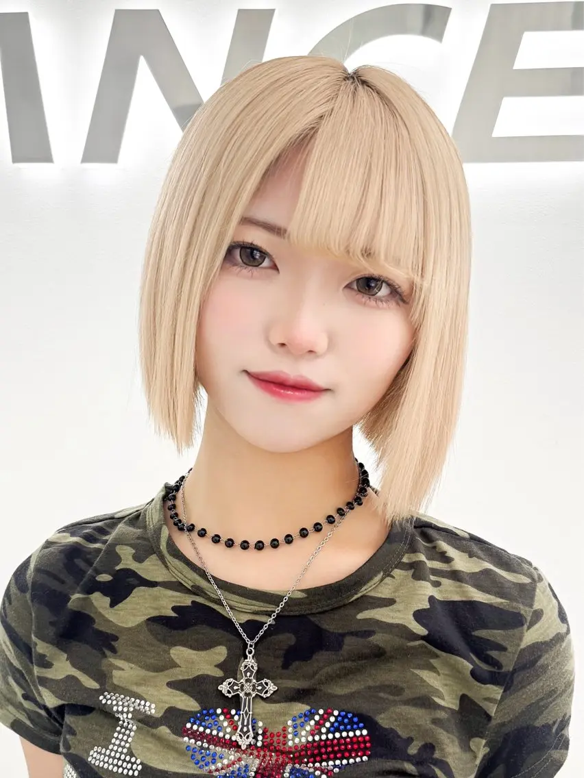 ショート カラー ヘアアレンジ カット トリートメント ヘアセット 縮毛矯正🤍 盛れるボブ/ひかりのヘアスタイル
