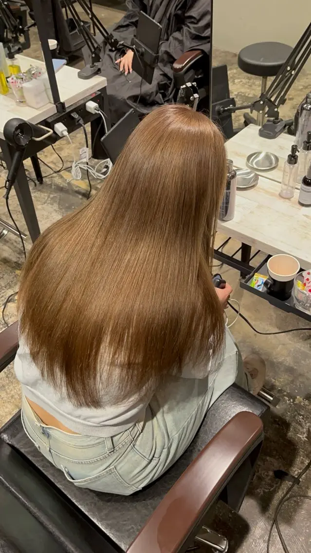 ロング 渋谷ケアブリーチ ❤️‍🔥徳田空悟のヘアスタイル