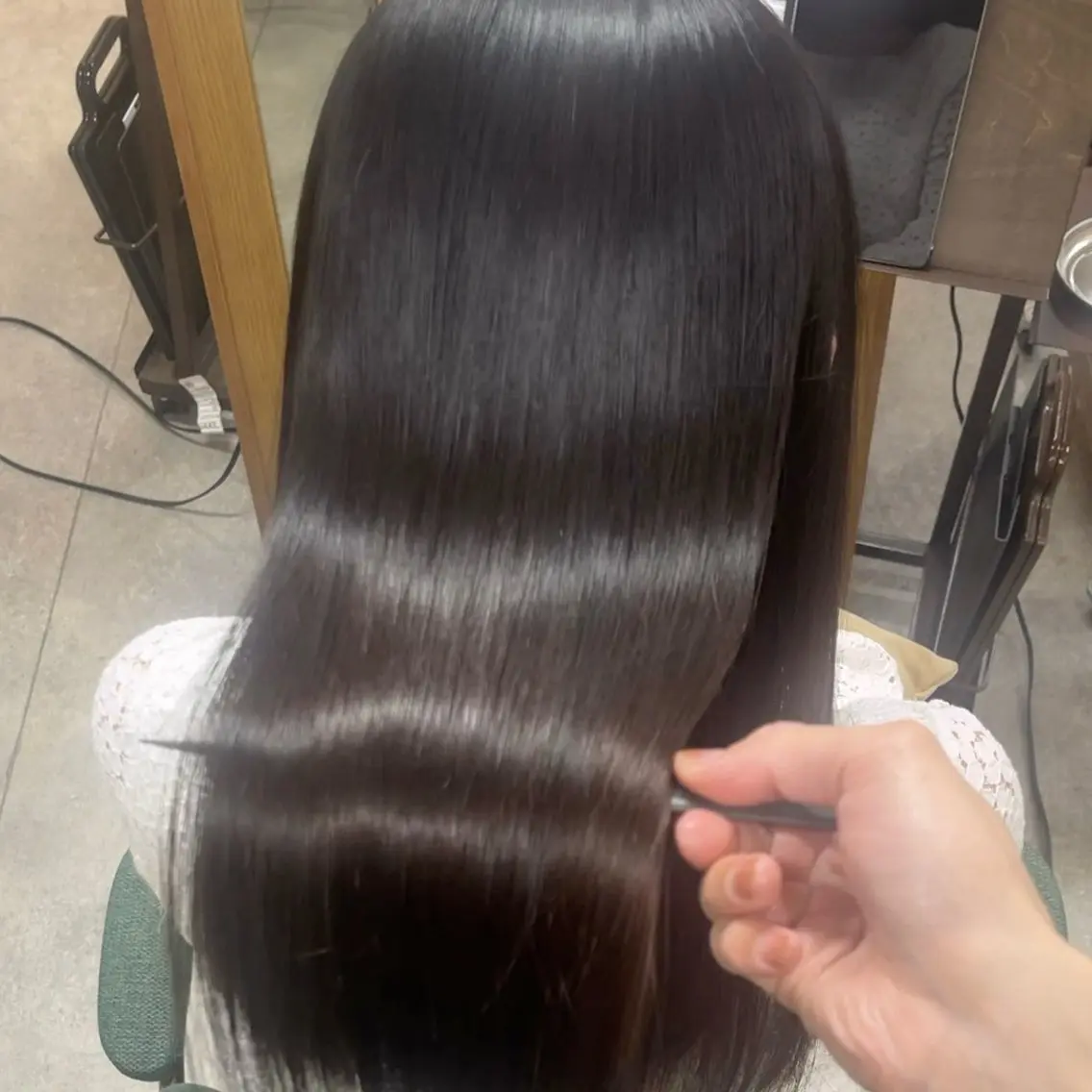 ロング トリートメント ヘアカラー トリートメント 韓国ヘア/ 髪質改善特化谷名勇輝のヘアスタイル