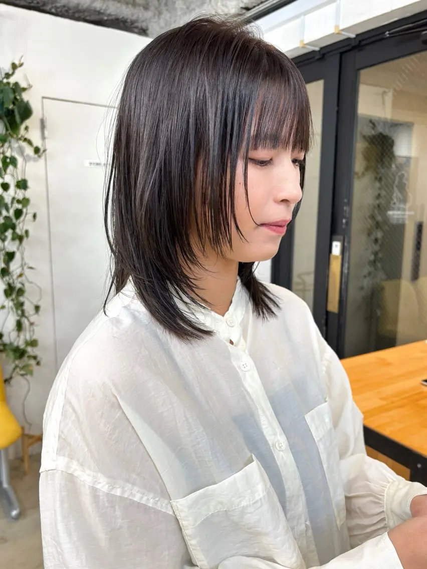 前髪縮毛矯正＋全体カット＋クイックTr🐥前髪のクセやうねりが気になる方！全体カットでスタイルチェンジ🐥の写真