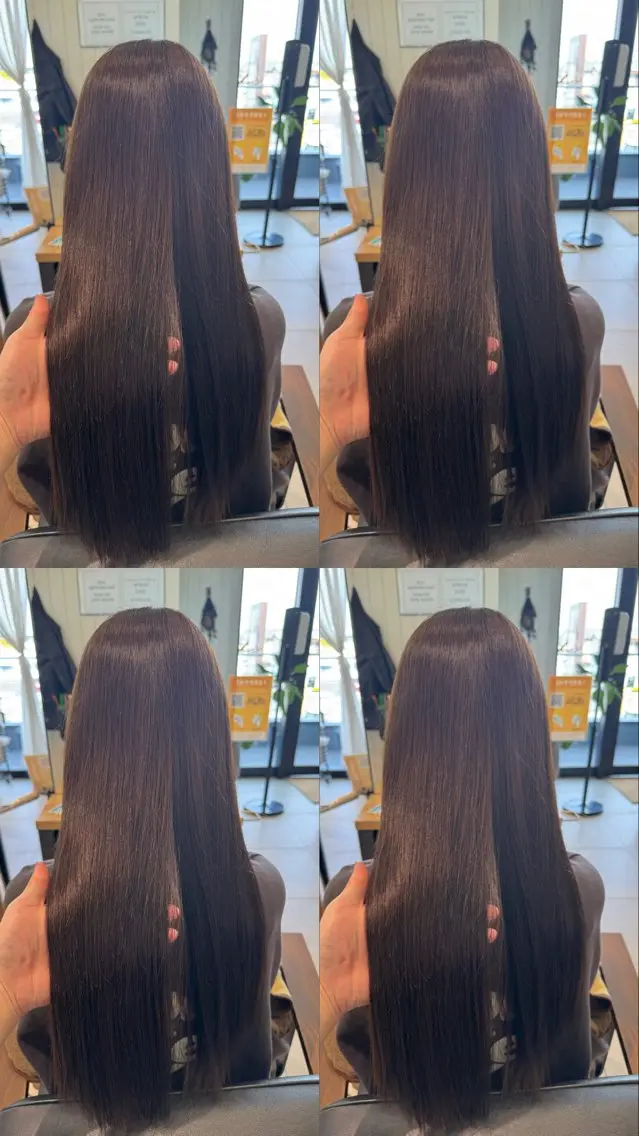 ロング 縮毛矯正 トリートメント 髪質改善ストレート ⭐️髪質改善カラーのヘアスタイル