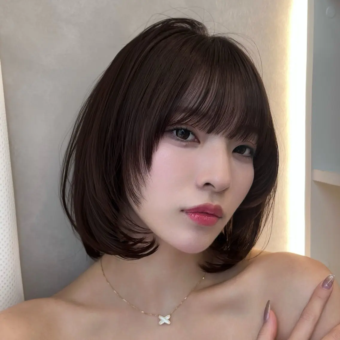 似合わせカット➕透け感ワンカラー　　透明感とツヤを重視したカラー✨似合わせカットで上品な印象に仕上げます。の写真