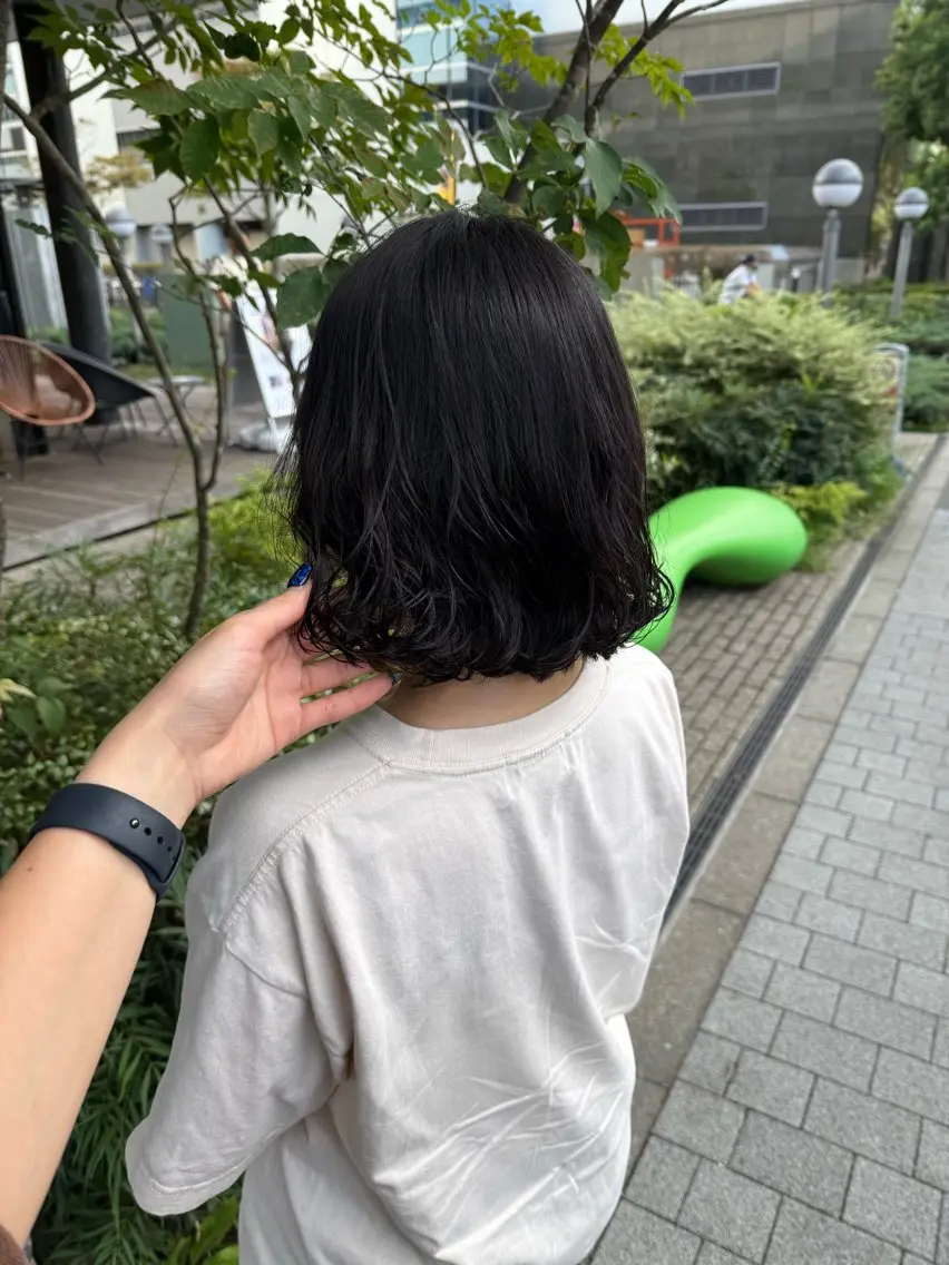 ミディアム パーマ 遠山 葉月のヘアスタイル
