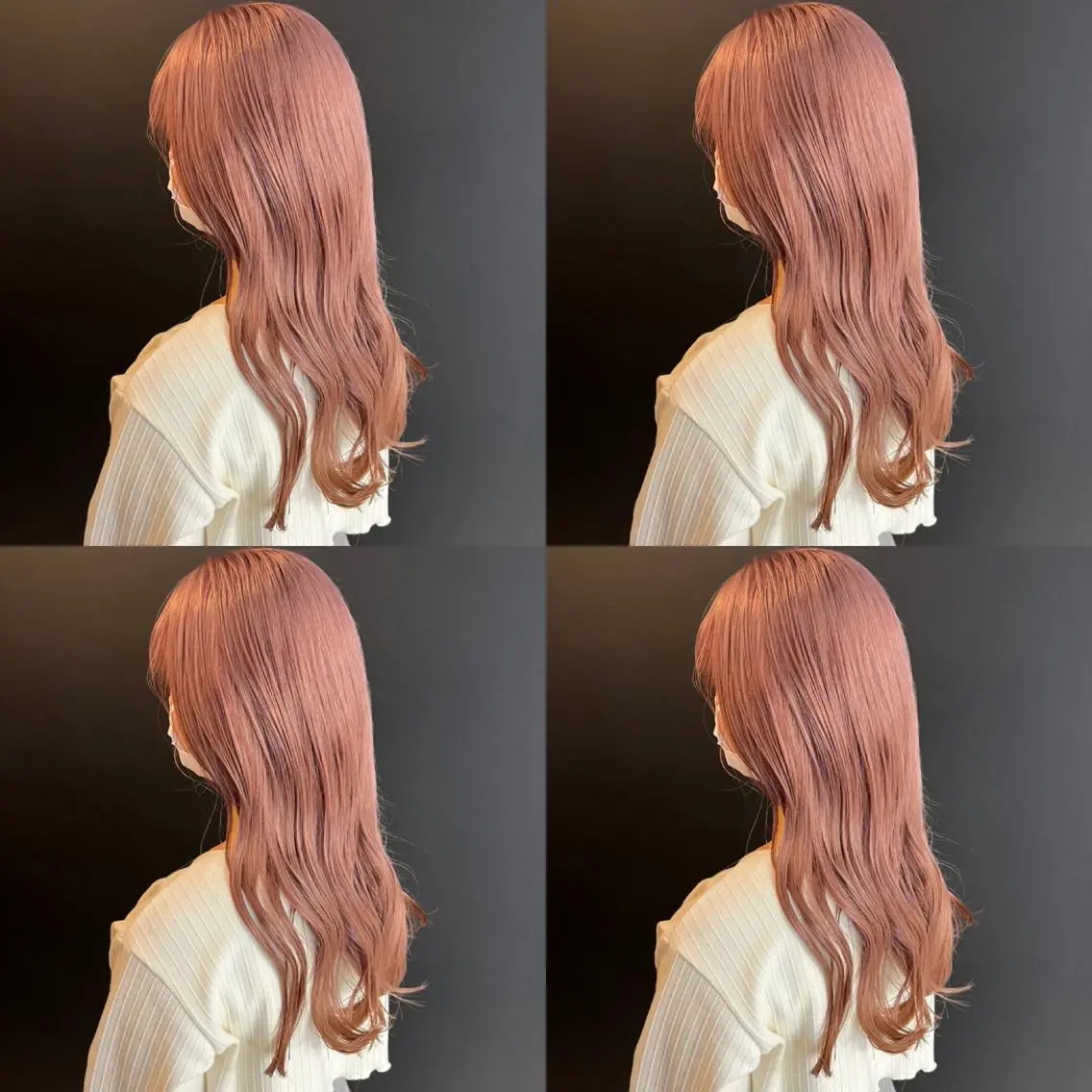 ロング カラー ベージュカラー ピンクカラー ピンクベージュ ヘアカラー トリートメント ✨レイヤー/髪質改善 /縮毛矯正✨ナカムラのヘアスタイル