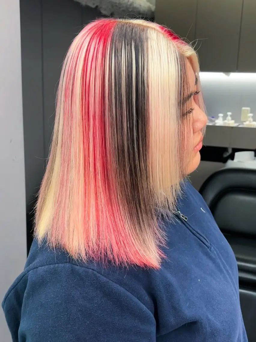 ミディアム カラー ヘアカラー デザインカラー /rioのヘアスタイル