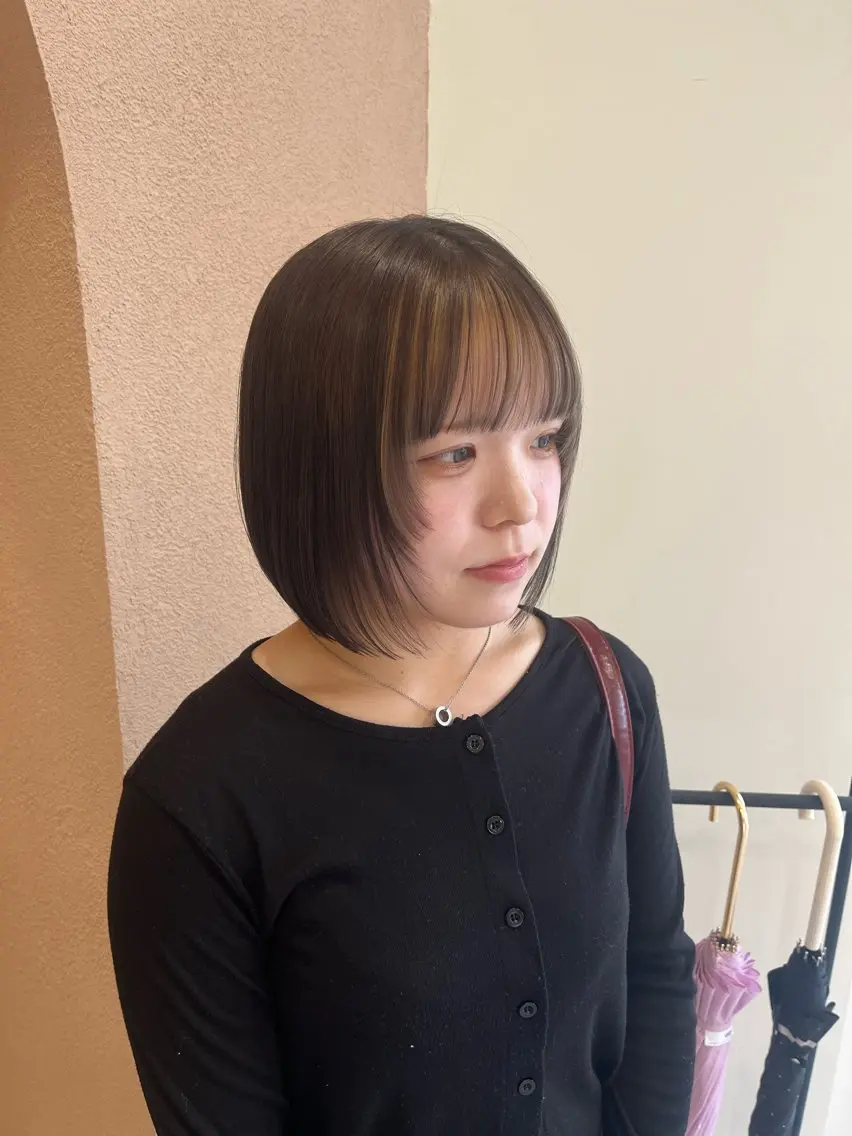 【平日限定・学割U24🧚🏻】顔周りカット+透明感カラー+シャンプー・ブロー8800円[赤池駅]の写真