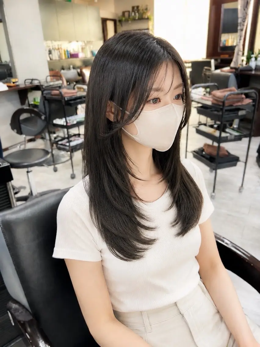 ロング カラー レイヤーカット ＊横浜駅＊ 髪質改善＊金子 誠也のヘアスタイル