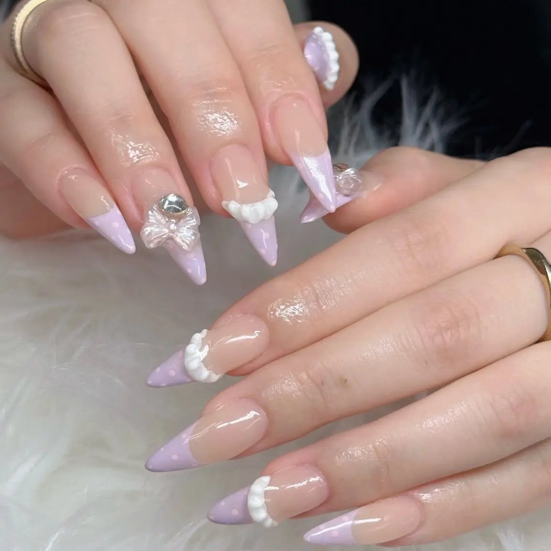 ネイル フットネイル フレンチネイル グラデーション 韓国ネイル ロングネイル Hani Nail Salonのネイルデザイン