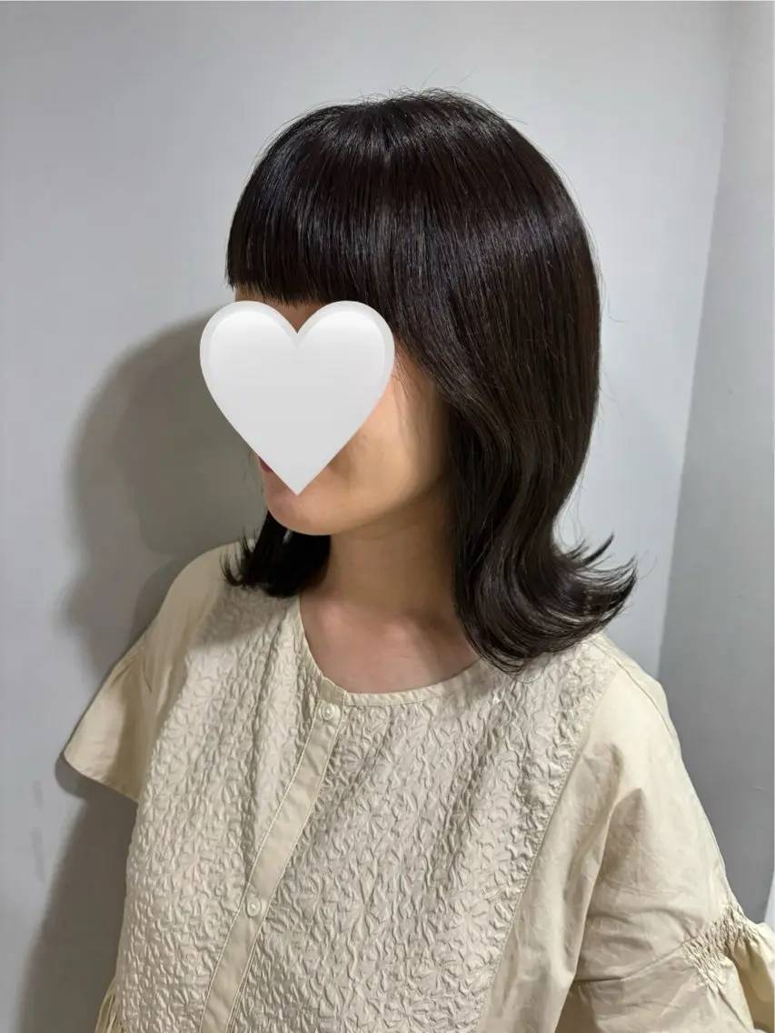 ミディアム ヘアカラー MAKI/透明感 カラー/ヘアセットのヘアスタイル