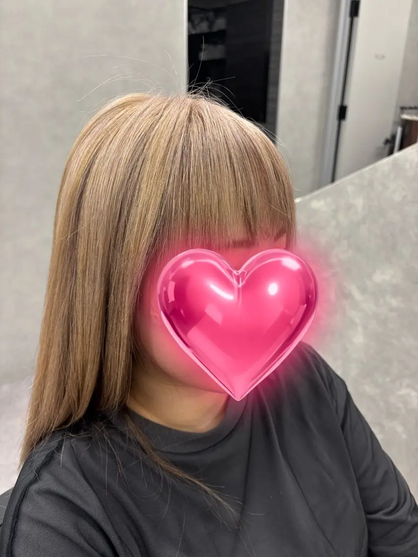 ロング ハイライト カット ヘアカラー モデル募集【急募】 神田梨世🪼のヘアスタイル
