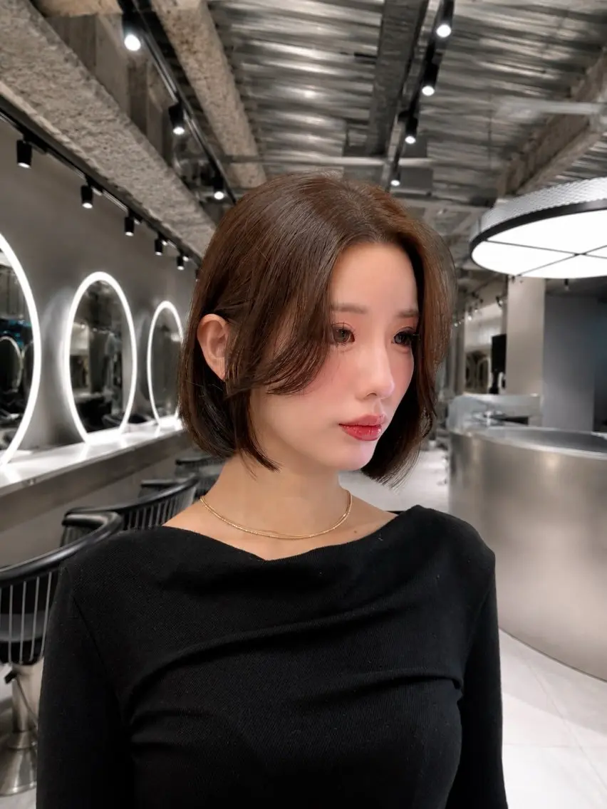 ミディアム カット ヘアカラー 森 翔聖のヘアスタイル