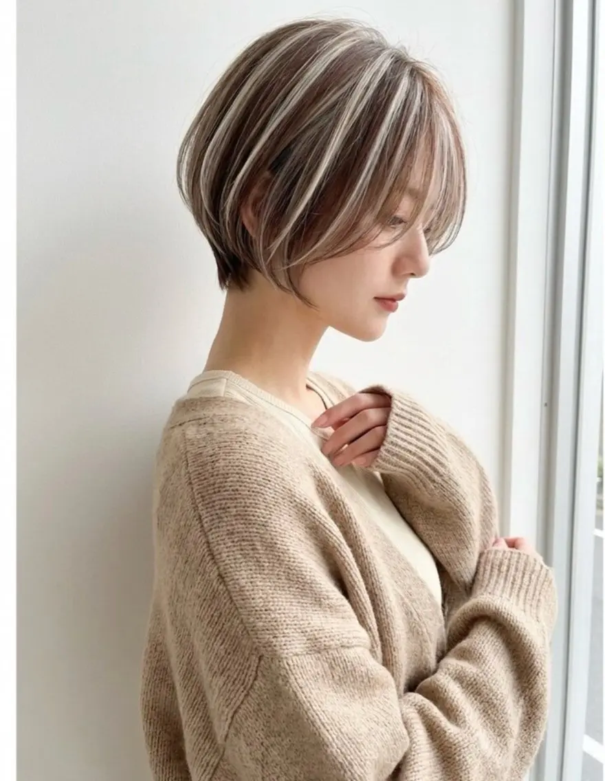 ショート カラー デザインカラー ハイライトカラー ハイライト ショートヘア カット ヘアカラー ショートカット×メ ンズ特化✂︎長妻のヘアスタイル