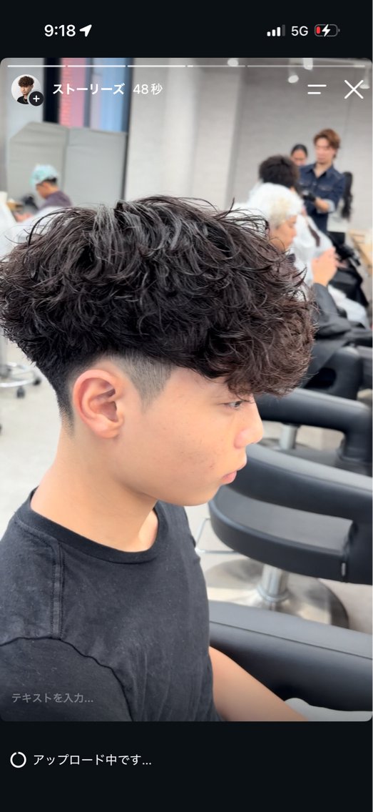 ショート パーマ メンズ スペインカール カット パーマ メンズパーマカット 達人/涼のヘアスタイル